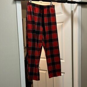 Red and Black Plaid Pajama Pants